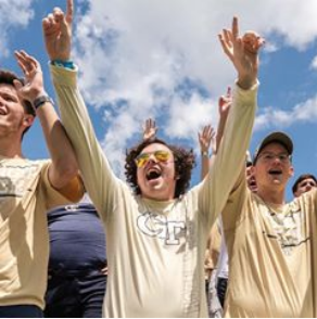 students wearing spirit wear